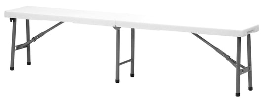 Furniture- 5 Ft. White Lightweight Plastic Indoor/Outdoor Bench For, 5ft