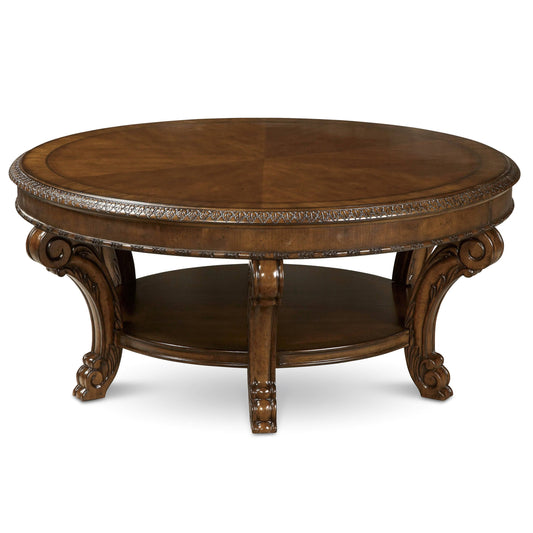 Furniture Old World Round Cocktail Table