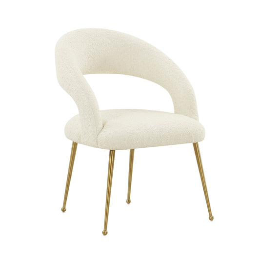Furniture Rocco Cream Boucle Dining Chair