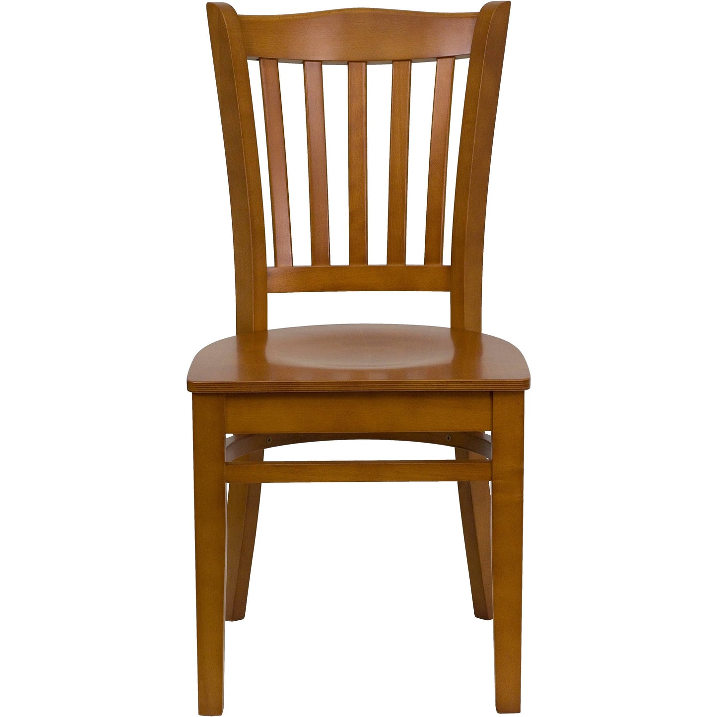 Finished Vertical Slat Back Wooden Restaurant Chair