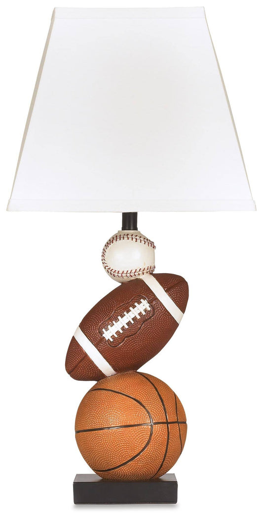 Furniture Nyx Poly Table Lamp In Brown And Orange
